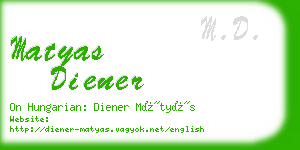 matyas diener business card